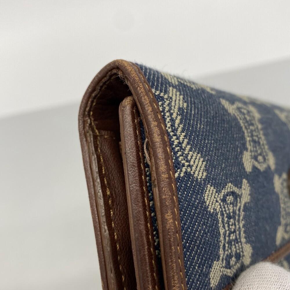 Celine Macadam Long Wallet, Denim Blue/Brown, Women's - Picture 6 of 9